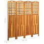 Voir la diapositive 6 : VIDAXL Cloison de separation 4 panneaux 161x2x170 cm Bois d'acacia