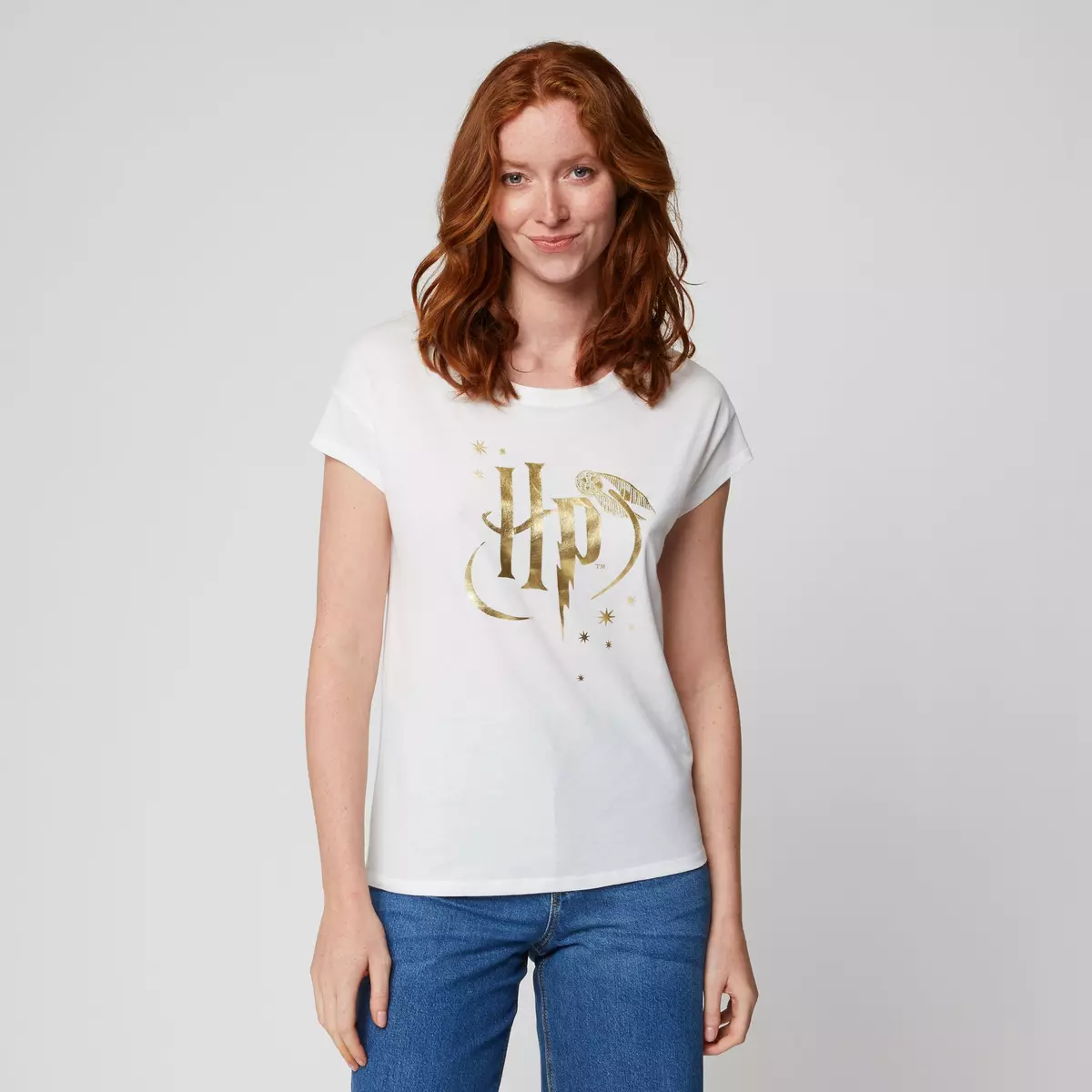 INEXTENSO T-shirt manches courtes blanc femme Harry Potter