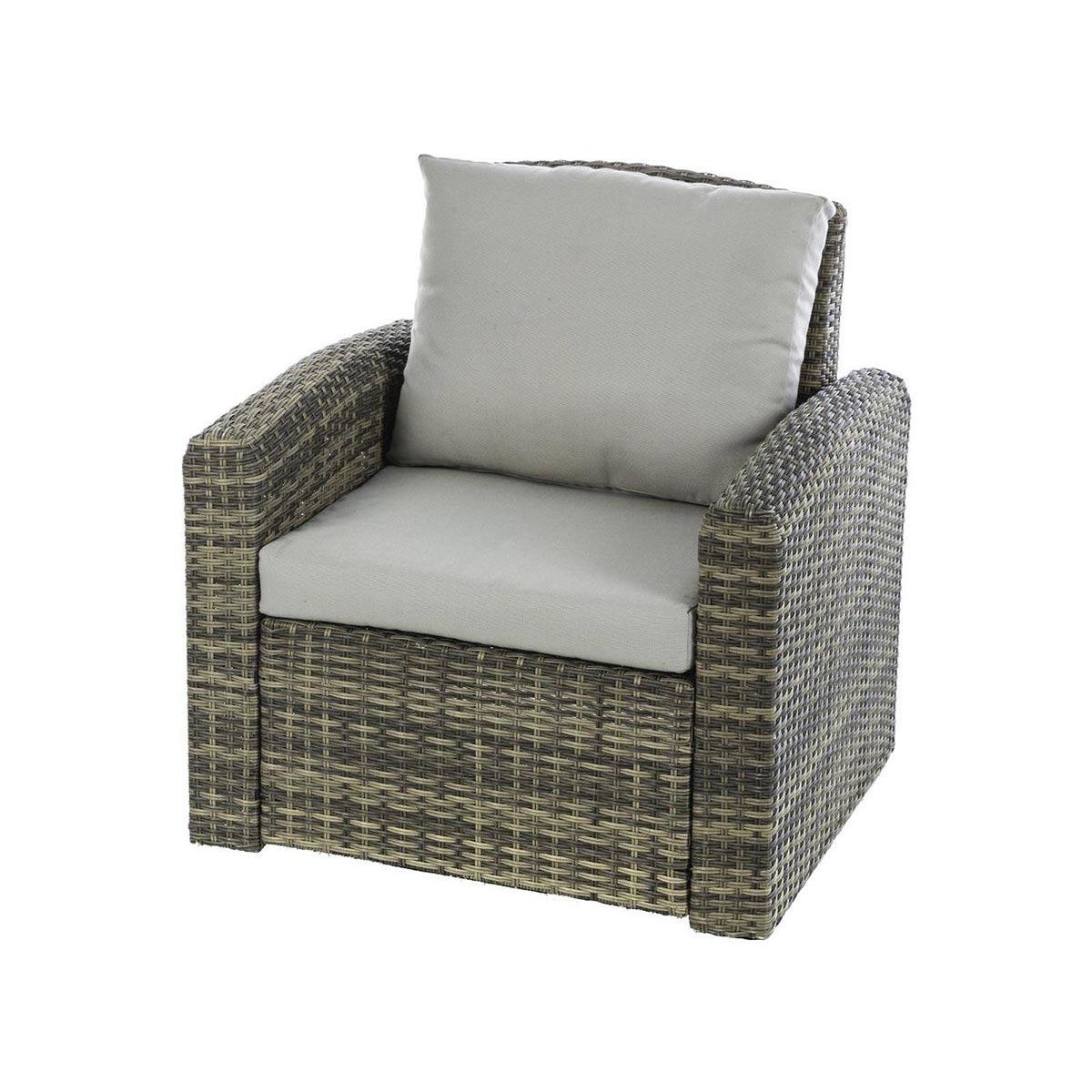 HESPERIDE Fauteuil de jardin en résine tressée Polynesia Naturae - Hespéride