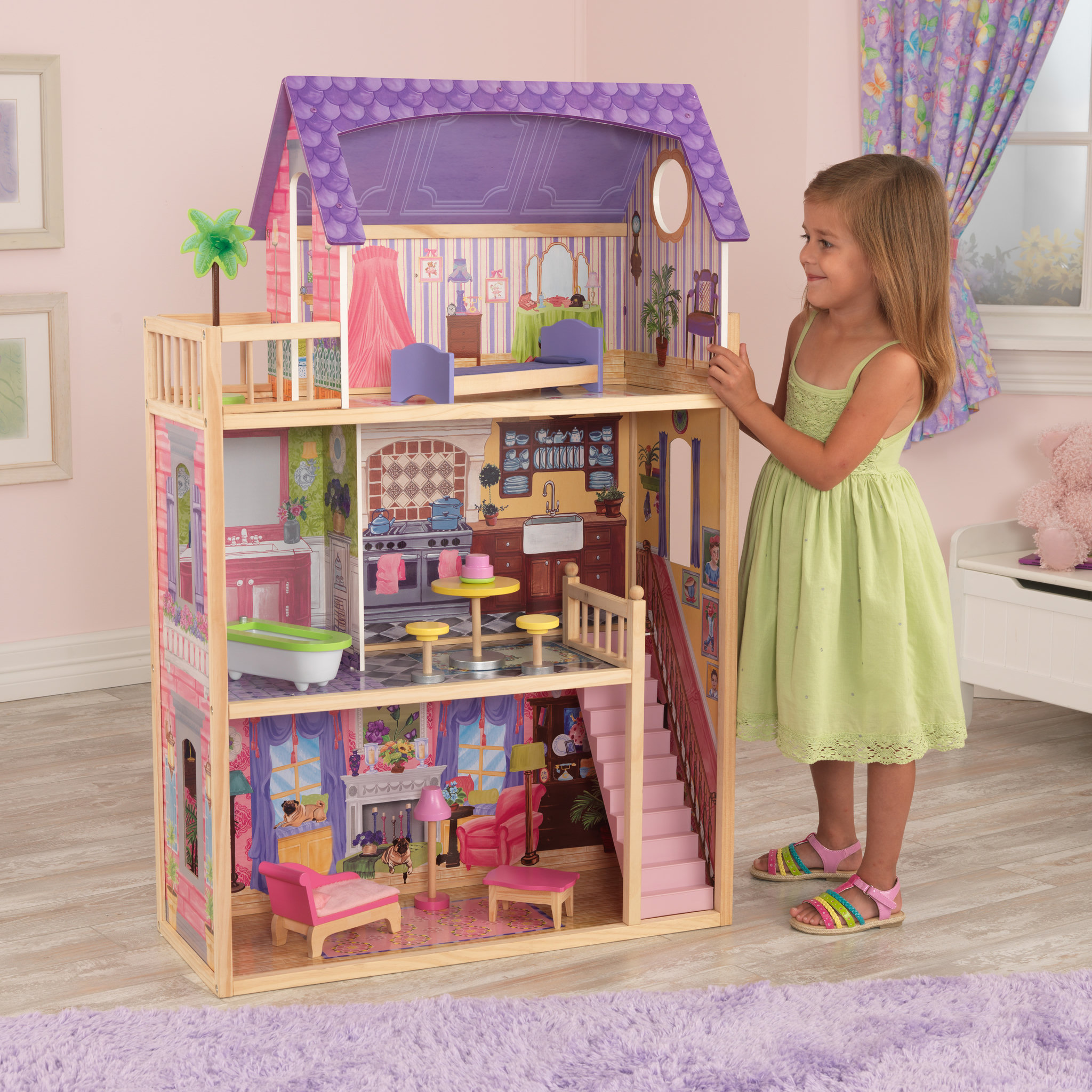 Voir la diapositive 2 : Kidkraft Maison de poupée bois Kayla