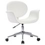Voir la diapositive 2 : VIDAXL Chaise pivotante de bureau Blanc Similicuir