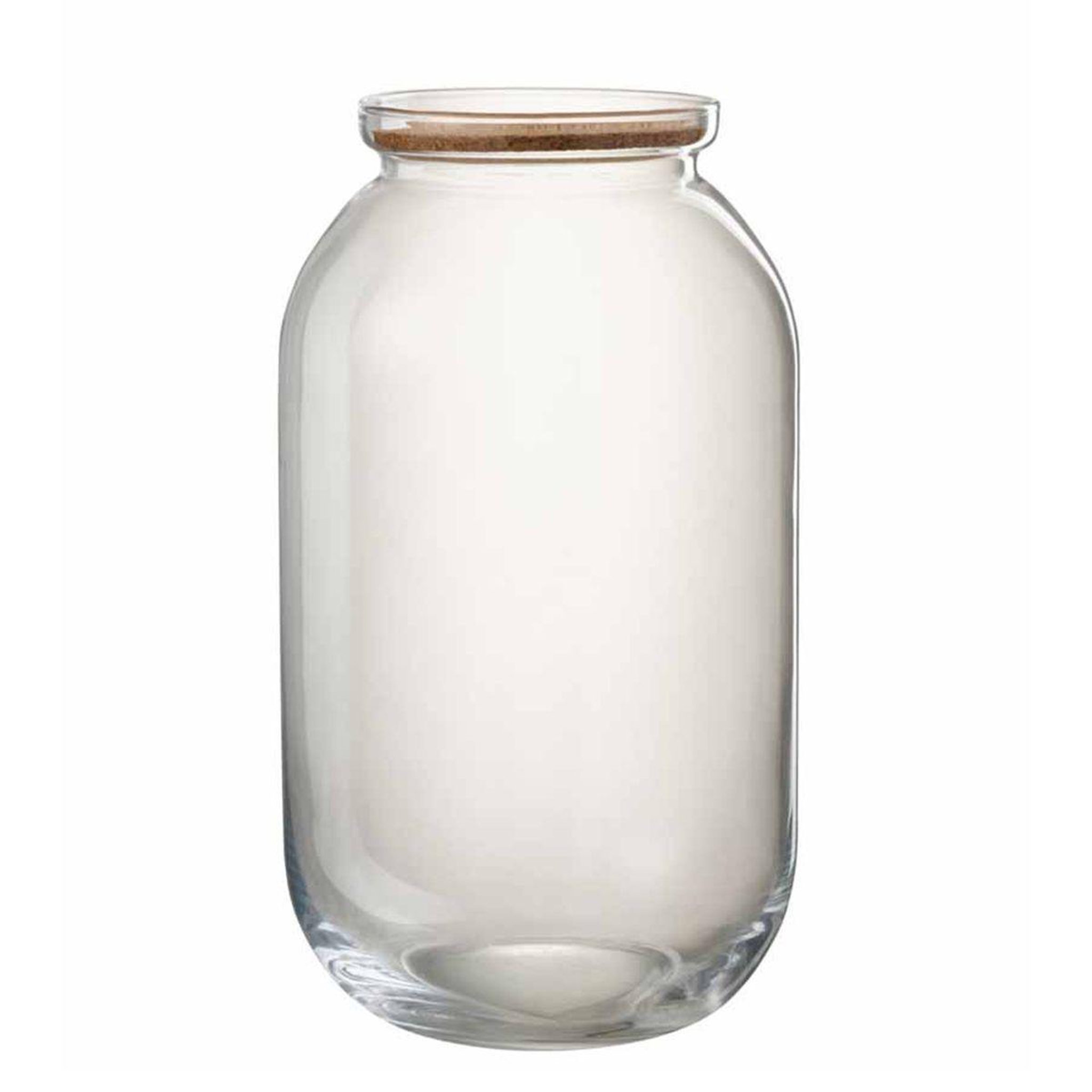 J-LINE Pot Déco en Verre  Roxy  41cm Transparent