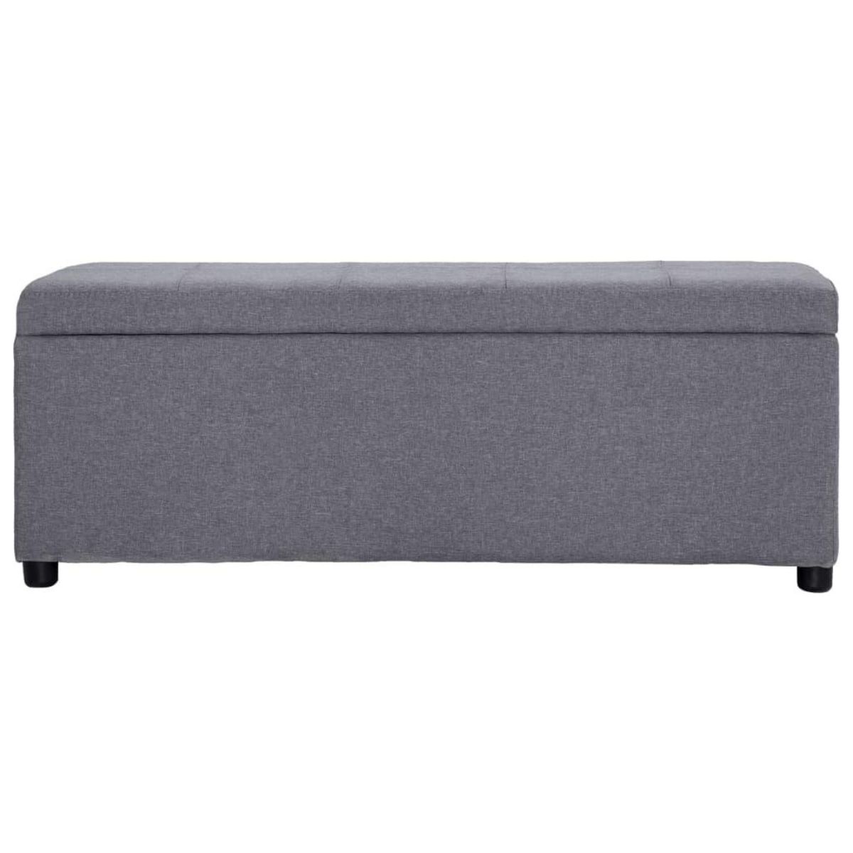 VIDAXL Banc avec compartiment de rangement 116 cm Gris clair Polyester
