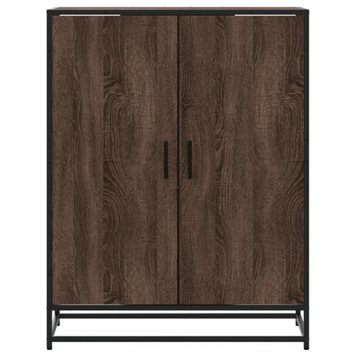 VIDAXL Meuble à chaussures chêne marron bois d ingénierie et métal