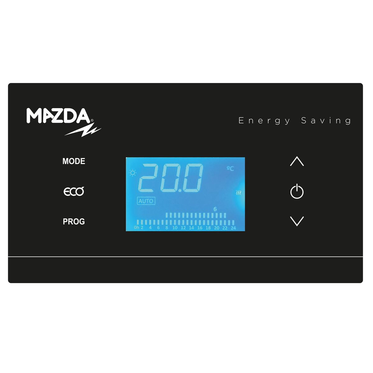 MAZDA Radiateur électrique 2000W pierre naturelle Dual Kherr - Ardoise noire