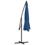 Voir la diapositive 5 : VIDAXL Parasol de jardin en porte-a-faux avec mat en aluminium bleu