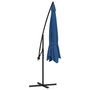 Voir la diapositive 5 : VIDAXL Parasol de jardin en porte-a-faux avec mat en aluminium bleu