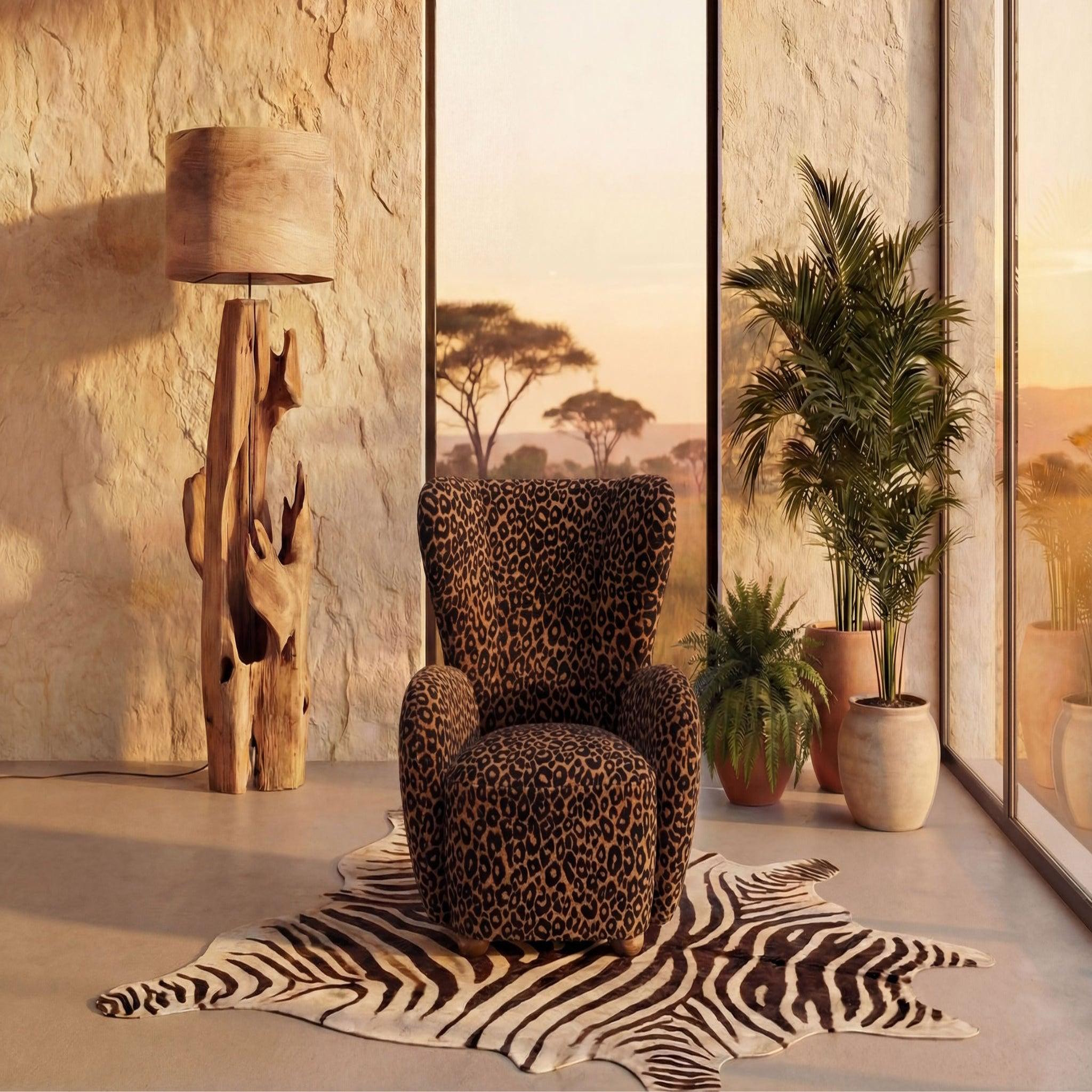 Voir la diapositive 3 : CASANOVA PARIS Lili - fauteuil tissu imprimé animalier