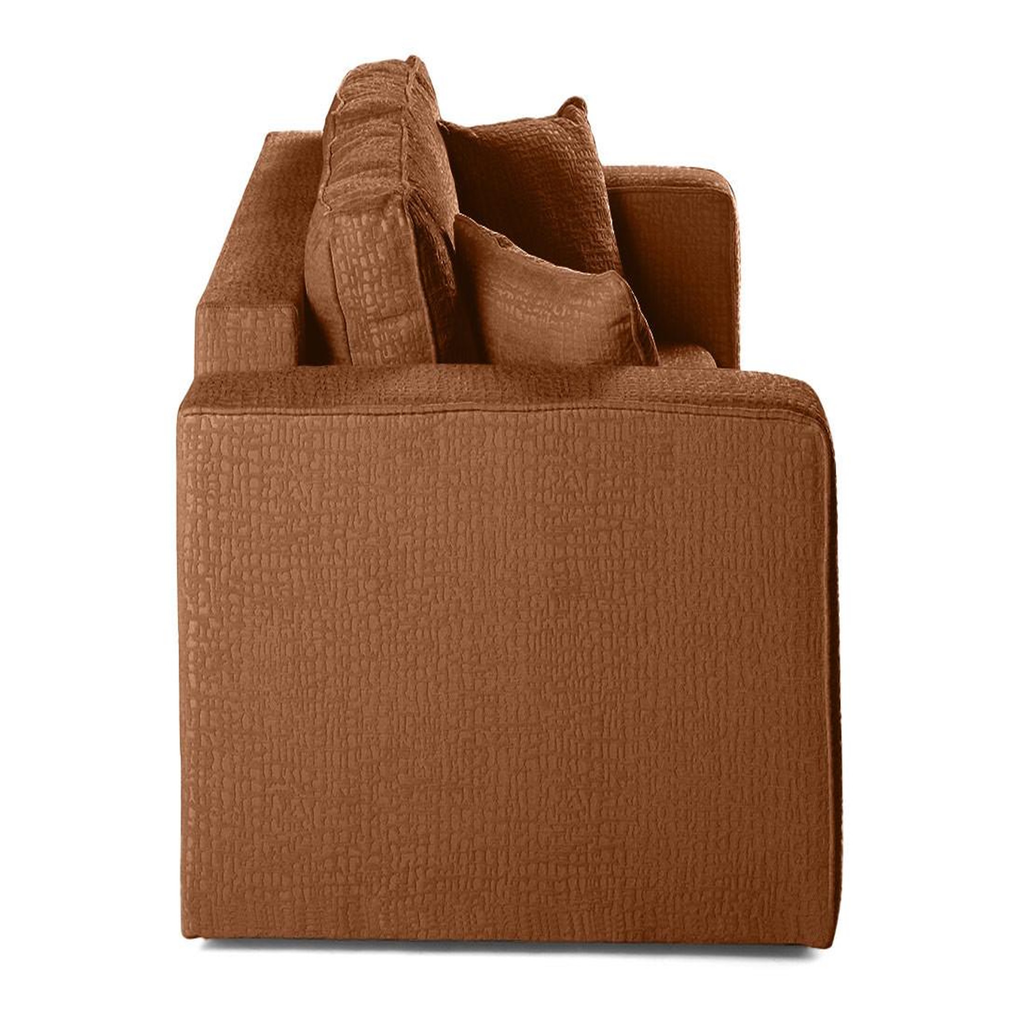 Voir la diapositive 4 : BEST MOBILIER Topaze - canapé droit 2 places - en tissu velours relief