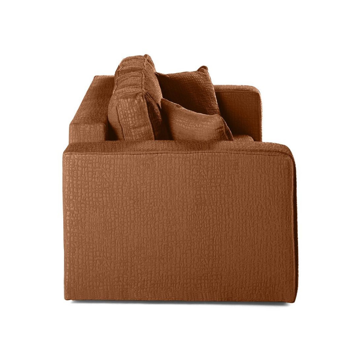 BEST MOBILIER Topaze - canapé droit 2 places - en tissu velours relief