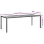 Voir la diapositive 6 : VIDAXL Table de jardin Gris 250x100x75 cm Resine tressee