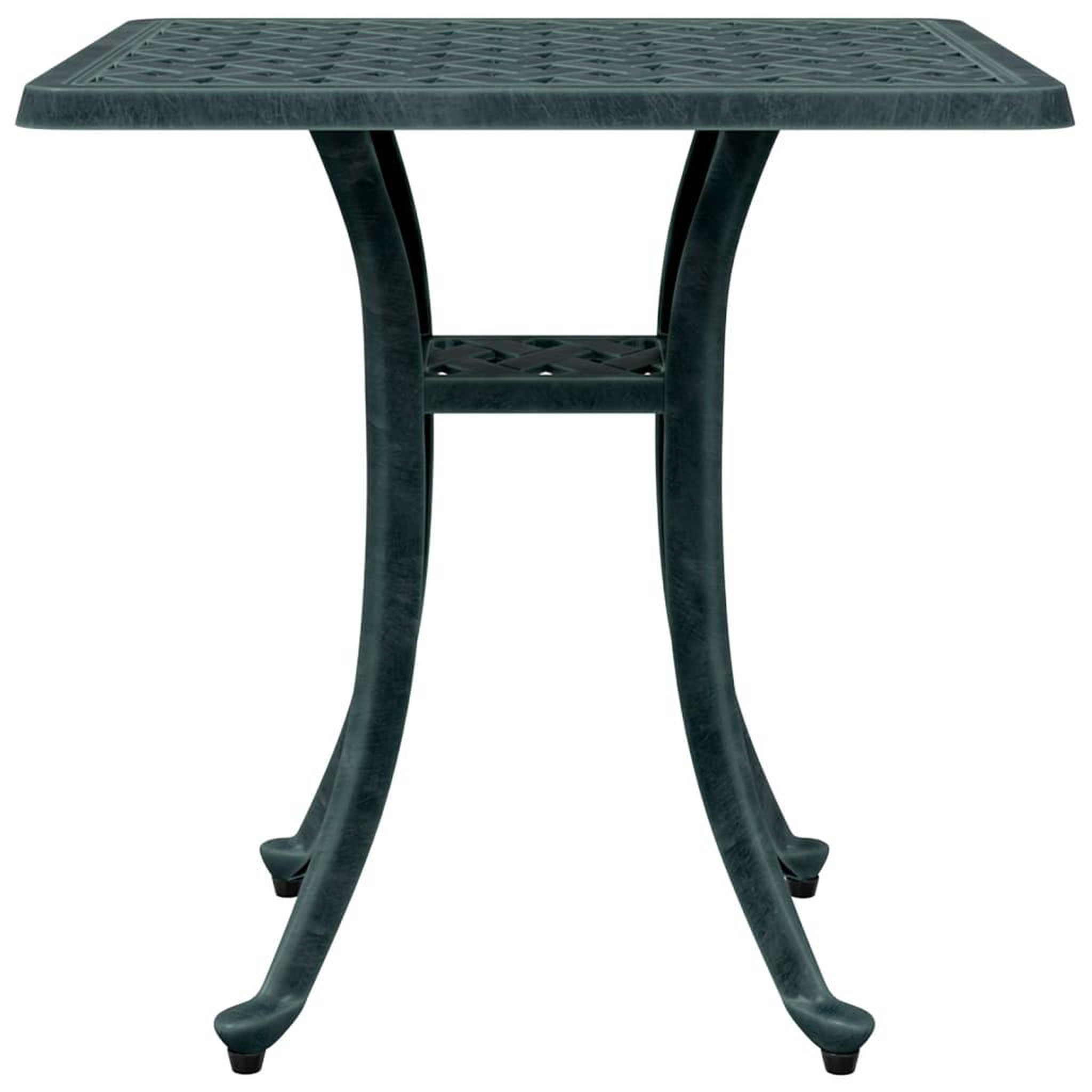 Voir la diapositive 5 : VIDAXL Table de jardin vert 53x53x53 cm aluminium coule
