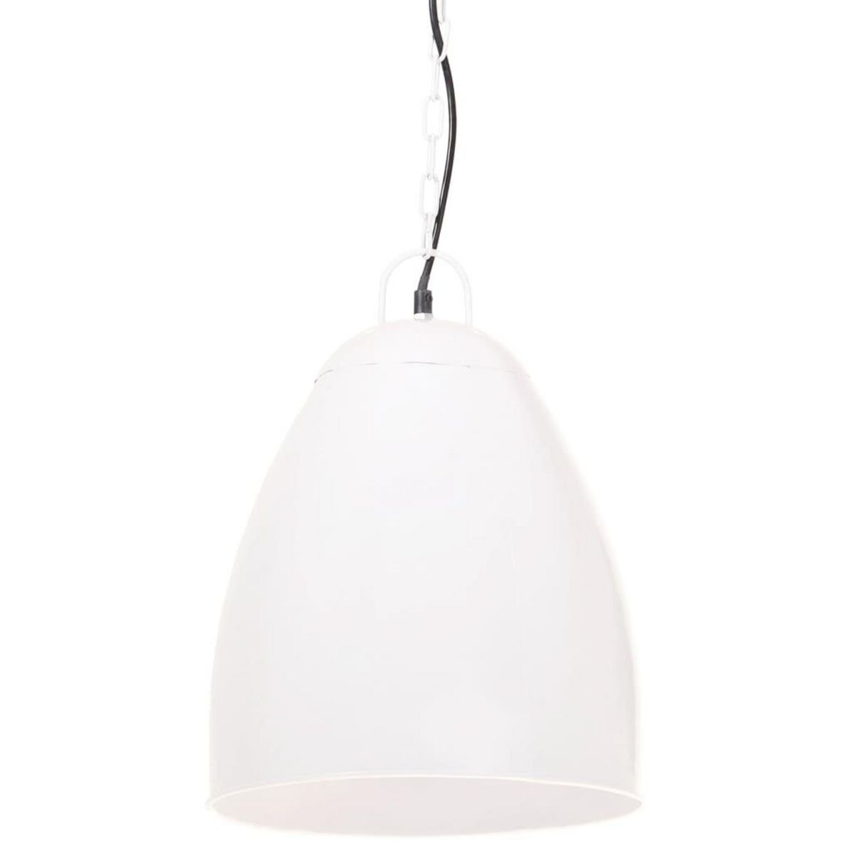VIDAXL Lampe suspendue industrielle 25 W Blanc Rond 32 cm E27