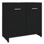 Voir la diapositive 2 : VIDAXL Armoire de salle de bain noir 60x33x61 cm Bois d'ingenierie