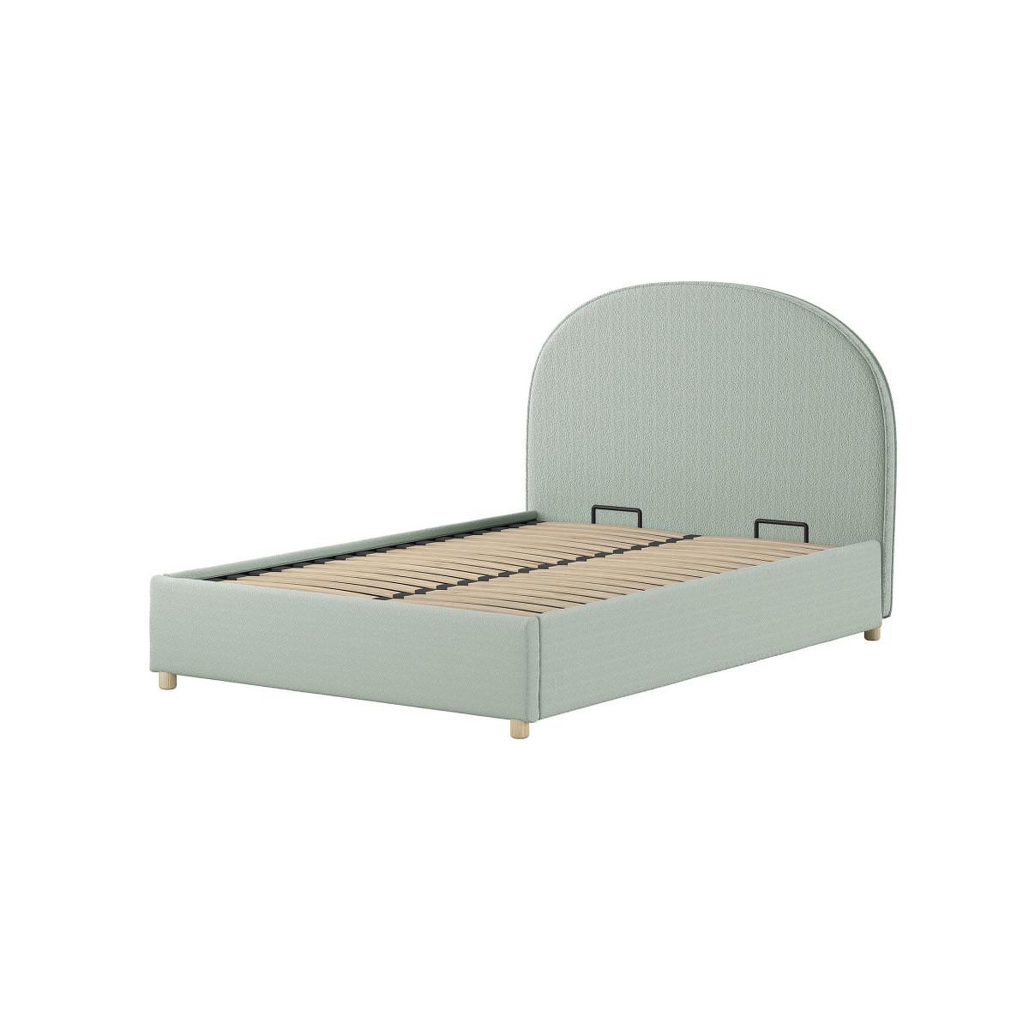 Voir la diapositive 2 : Paris Prix Pack - lit coffre adulte & 2 poufs  moon  140x200cm vert