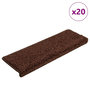 Voir la diapositive 1 : VIDAXL Tapis d'escalier 20 pcs 65x21x4 cm marron