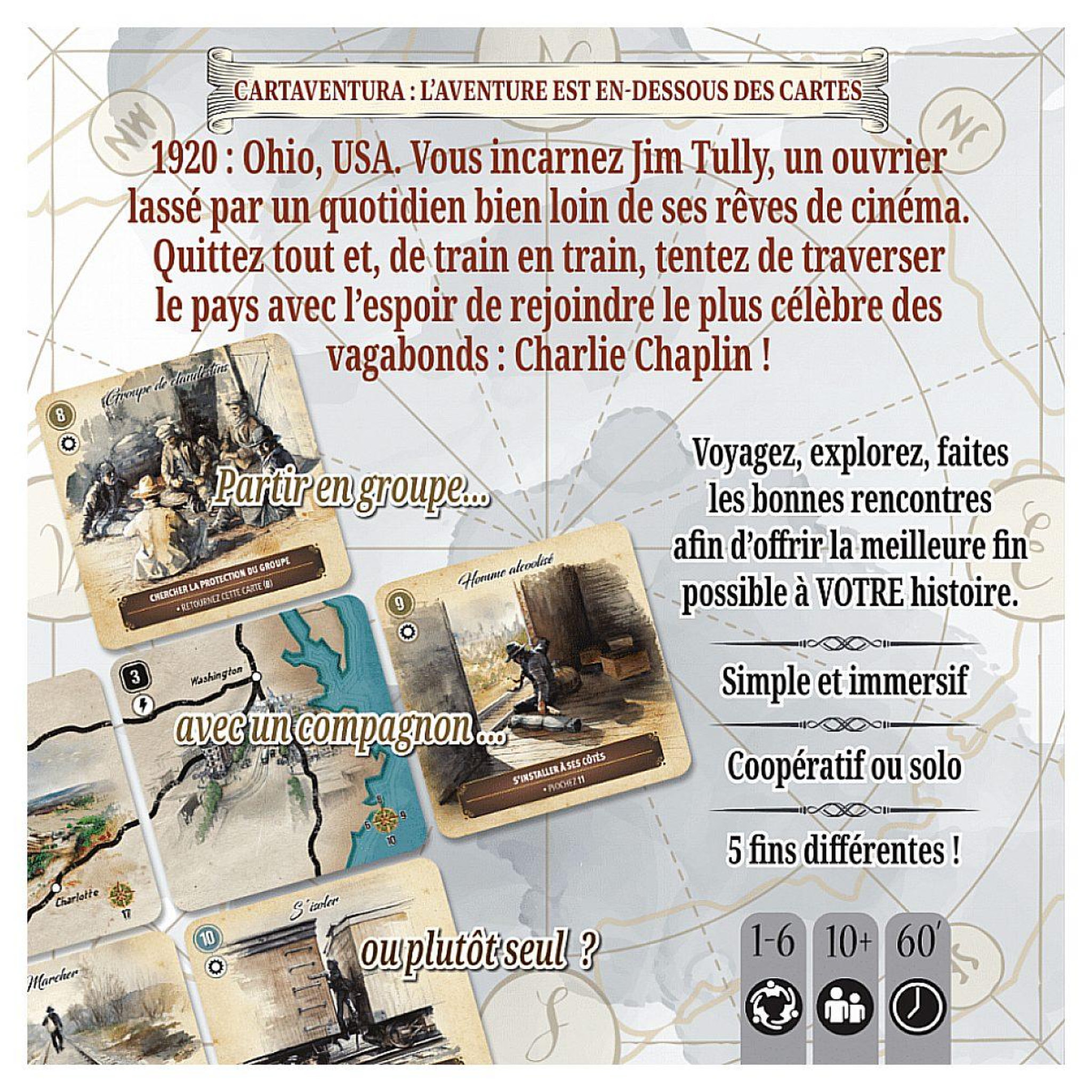Voir la diapositive 3 : Blackrock Editions Cartaventura hollywood - jeu cooperatif