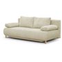 Voir la diapositive 3 : MARKET24 Banquette convertible 3 places MIKA - Velours côtelé Beige - Coffre de rangement - L 192 x H 84 x P 93 cm