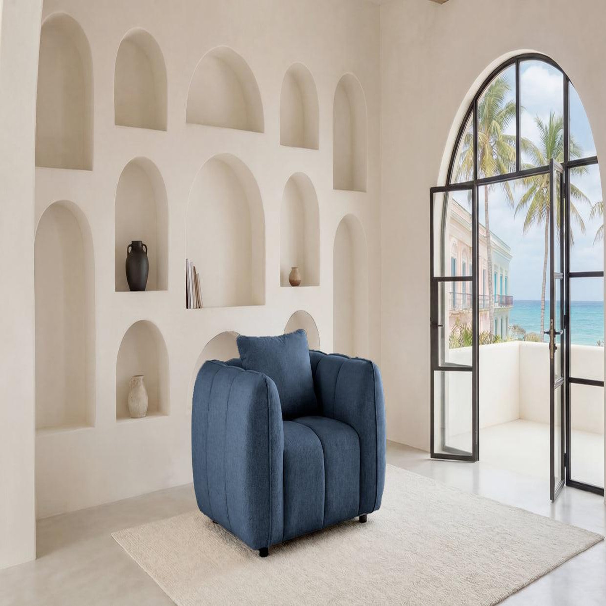 Voir la diapositive 2 : CASANOVA PARIS HAVANA - Fauteuil tissu lisse