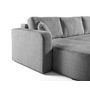 Voir la diapositive 5 : BEST MOBILIER Miro - canapé panoramique en u 7 places - convertible avec coffre - en velours texturé