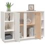 Voir la diapositive 5 : VIDAXL Buffet Blanc 120x35x80 cm Bois massif de pin