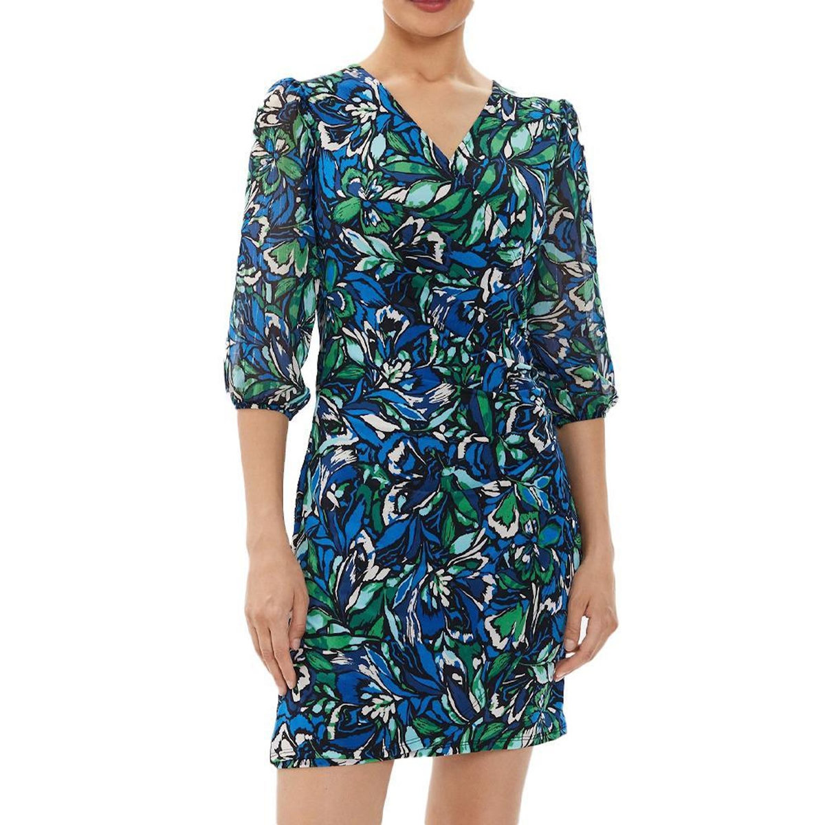 MORGAN Robe Bleu/Vert Femme Morgan RIMIO
