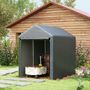 Voir la diapositive 4 : OUTSUNNY Abri de jardin tente de stockage portable abri de vélo garage pour extérieur avec cadre en métal galvanisé et grande porte, 1,2 x 1,8 m gris foncé