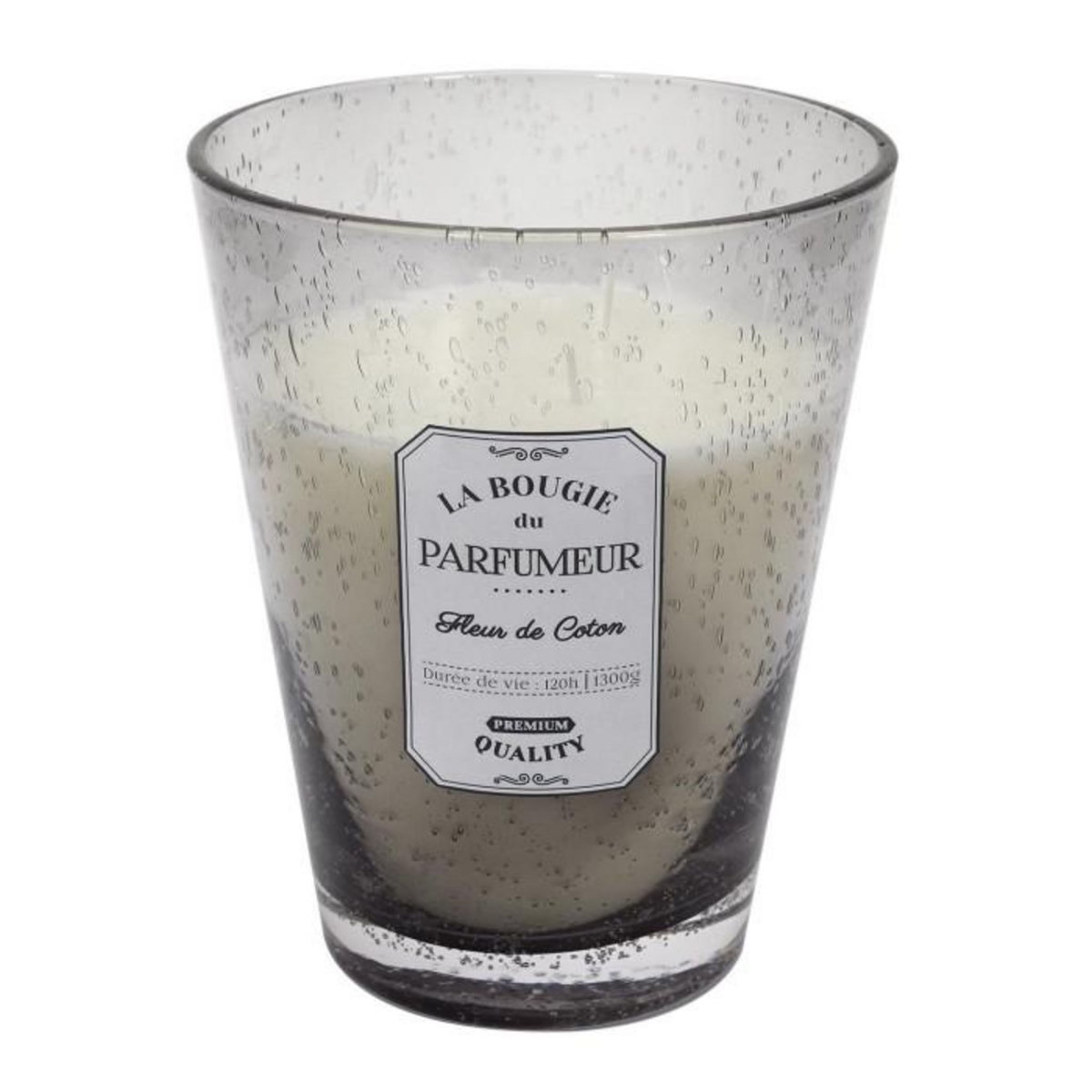 Paris Prix Bougie Parfumée en Verre  Bulle  23cm Fleur de Coton