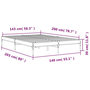 Voir la diapositive 6 : VIDAXL Cadre de lit sans matelas chene sonoma 140x200 cm
