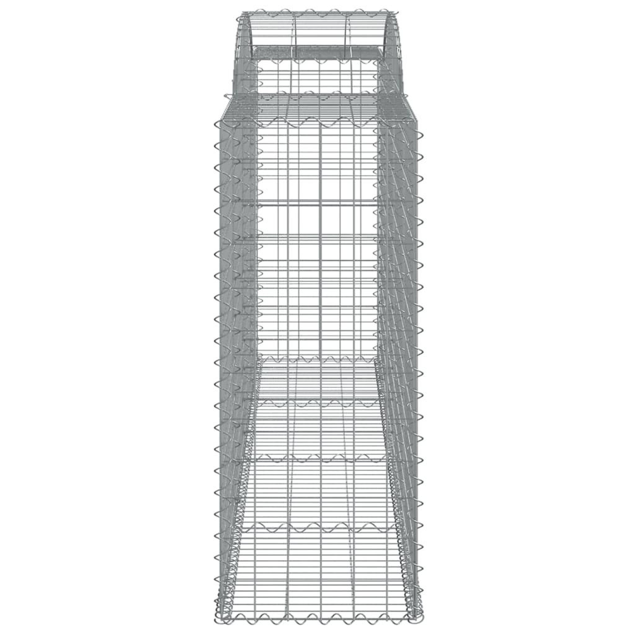 Voir la diapositive 5 : VIDAXL Paniers a gabions arques 3 pcs 300x50x120/140 cm fer galvanise