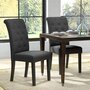 HOMCOM Lot de 2 chaises de salle à manger grand confort pieds en bois lin 47 x 61 x 101 cm anthracite