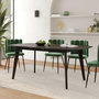 Voir la diapositive 2 : Rendez vous déco Table rectangulaire 4/6 personnes extensible en bois noir 150/180 cm-Oman