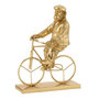 Voir la diapositive 1 : Paris Prix Statuette Déco  Singe Vélo  27cm Or