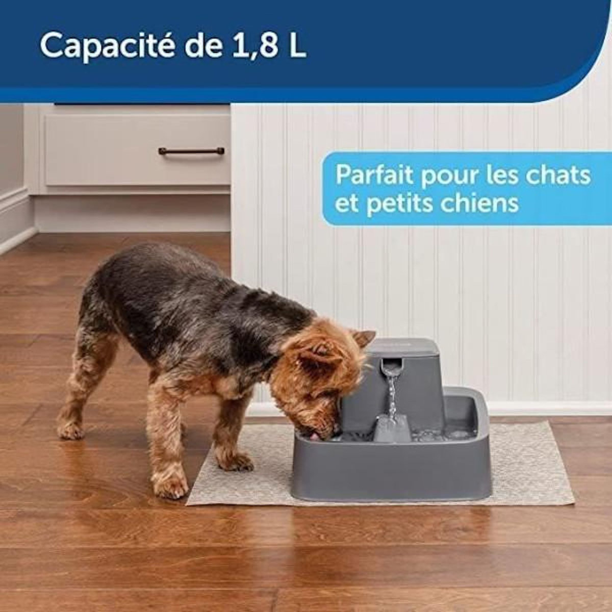 PETSAFE PetSafe - Fontaine a Eau Drinkwell pour Animaux - Idéale pour Chat/Petits Chien 1,8 L – Différents flux d'eau - Facile a Net
