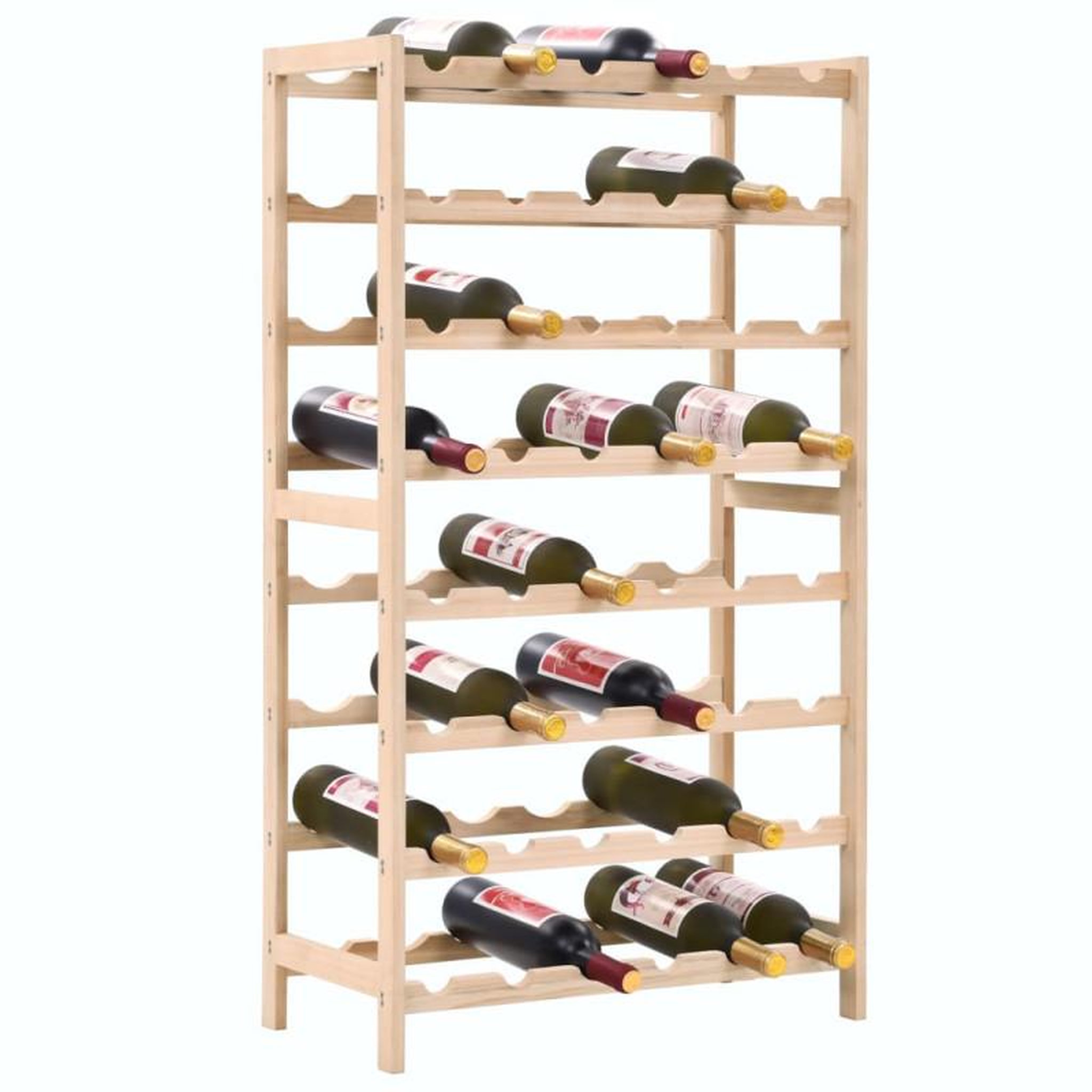Voir la diapositive 2 : VIDAXL Casier à bouteilles Bois de cèdre 57,5 x 28 x 102 cm