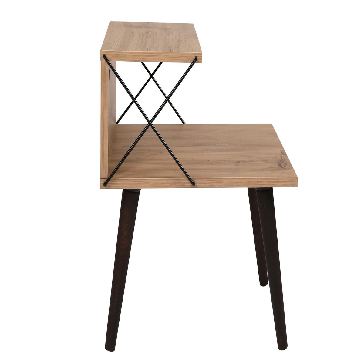 Habitat et Jardin Table de chevet en bois  Cross  50 x 40 x 55 cm - Pin