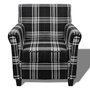 Voir la diapositive 3 : VIDAXL Fauteuil avec coussin Noir Tissu