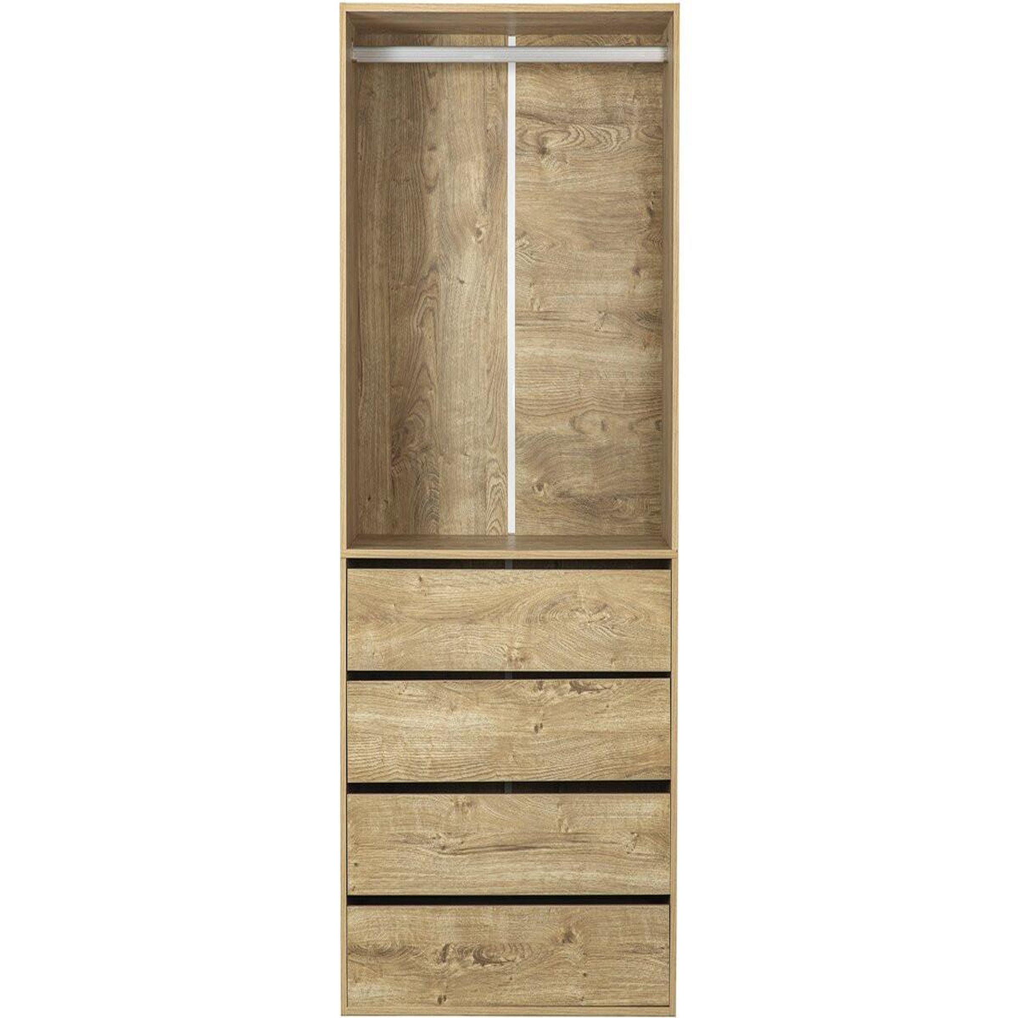 Habitat et Jardin Armoire avec 4 tiroirs et 1 penderie  opéra  - 80 x 45 x 180 cm - beige