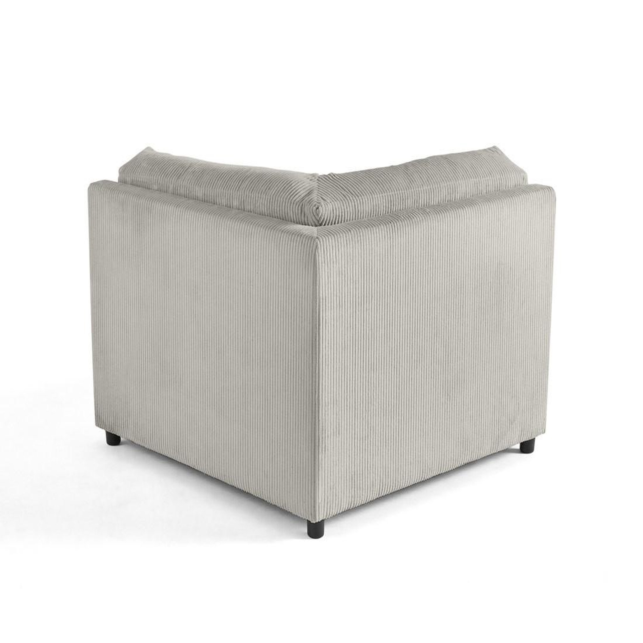 Voir la diapositive 4 : BEST MOBILIER Garance - module d'assise d'angle réversible - en velours côtelé