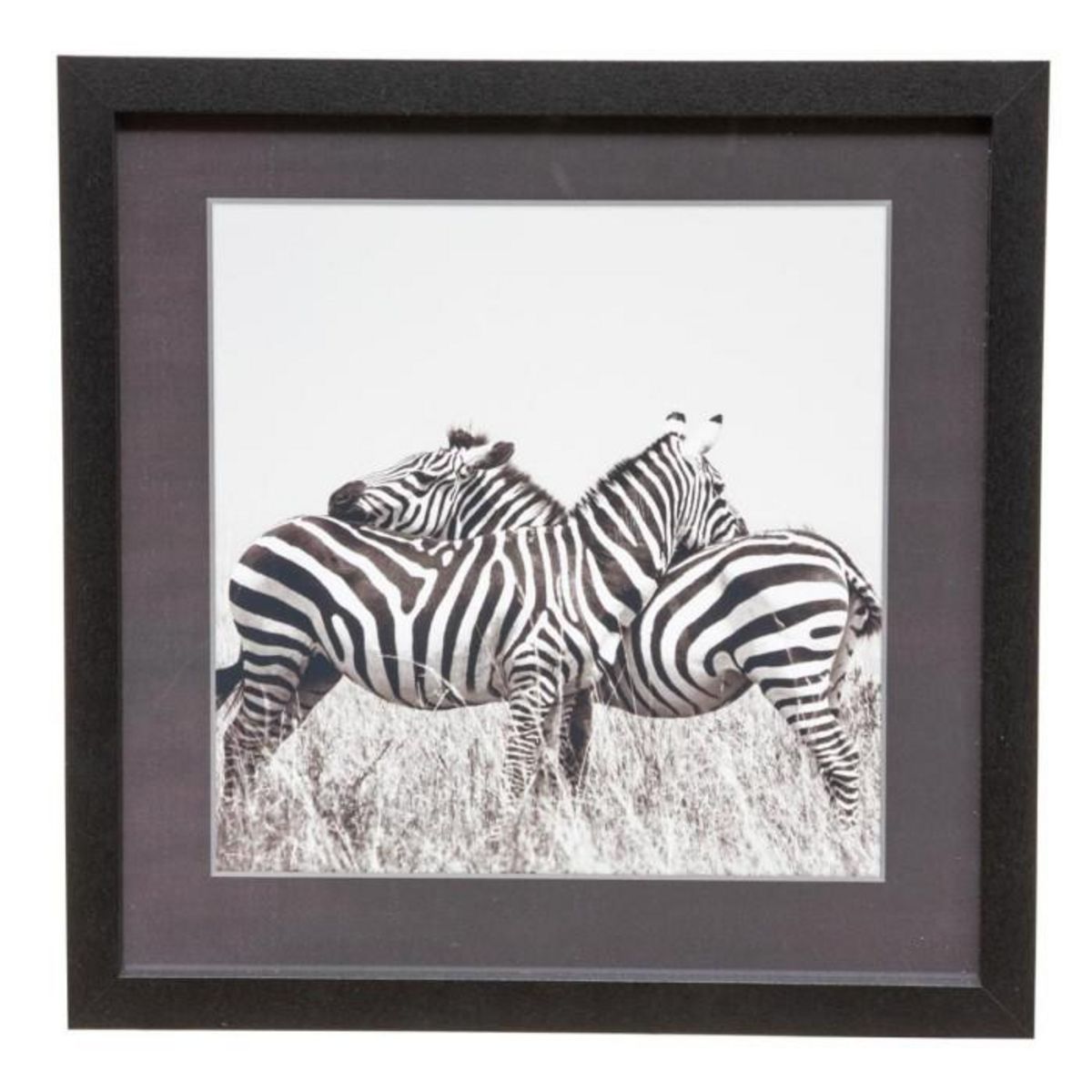 ATMOSPHERA Lot de 5 Cadres Déco  Savane  25cm Noir