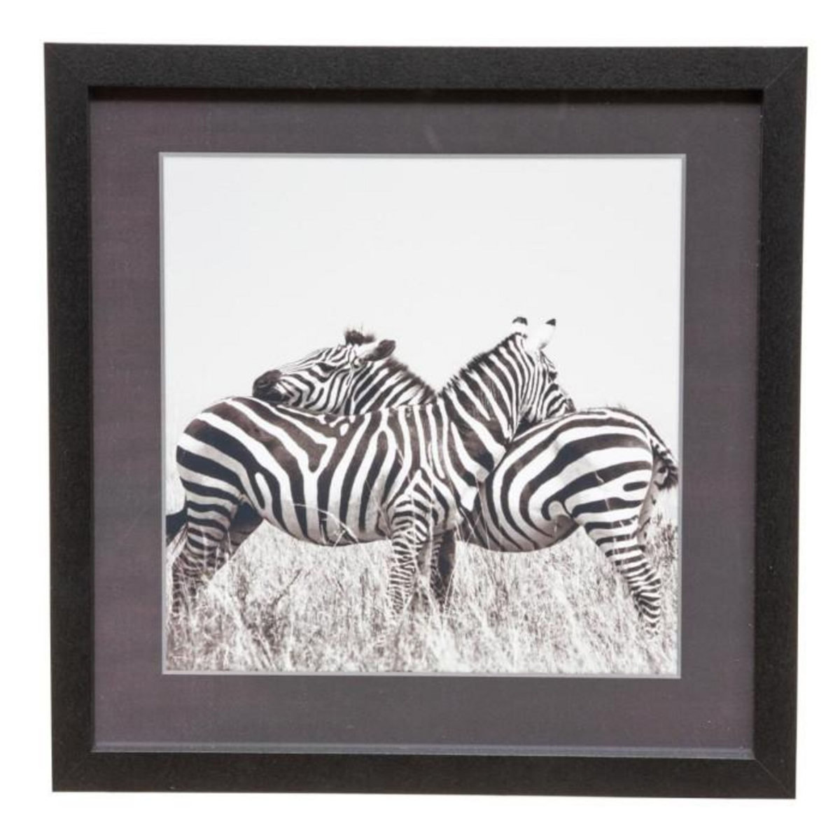 ATMOSPHERA Lot de 5 Cadres Déco  Savane  25cm Noir