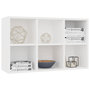Voir la diapositive 5 : VIDAXL Bibliotheque/Buffet blanc 66x30x98 cm bois d'ingenierie