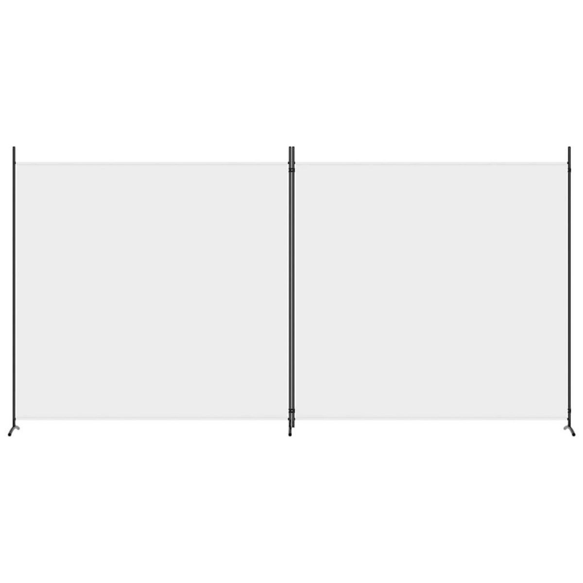 VIDAXL Cloison de separation 2 panneaux Blanc 348x180 cm Tissu