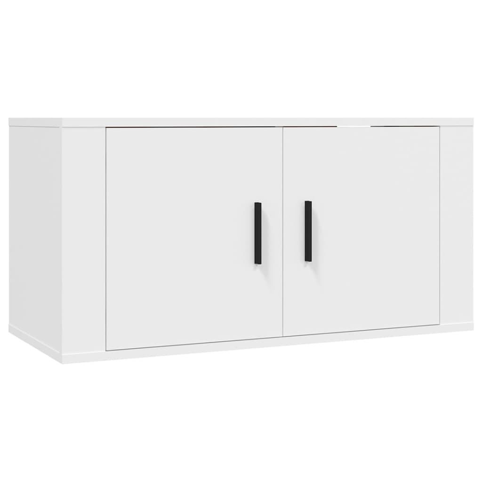 Voir la diapositive 2 : VIDAXL Meuble TV mural Blanc 80x34,5x40 cm