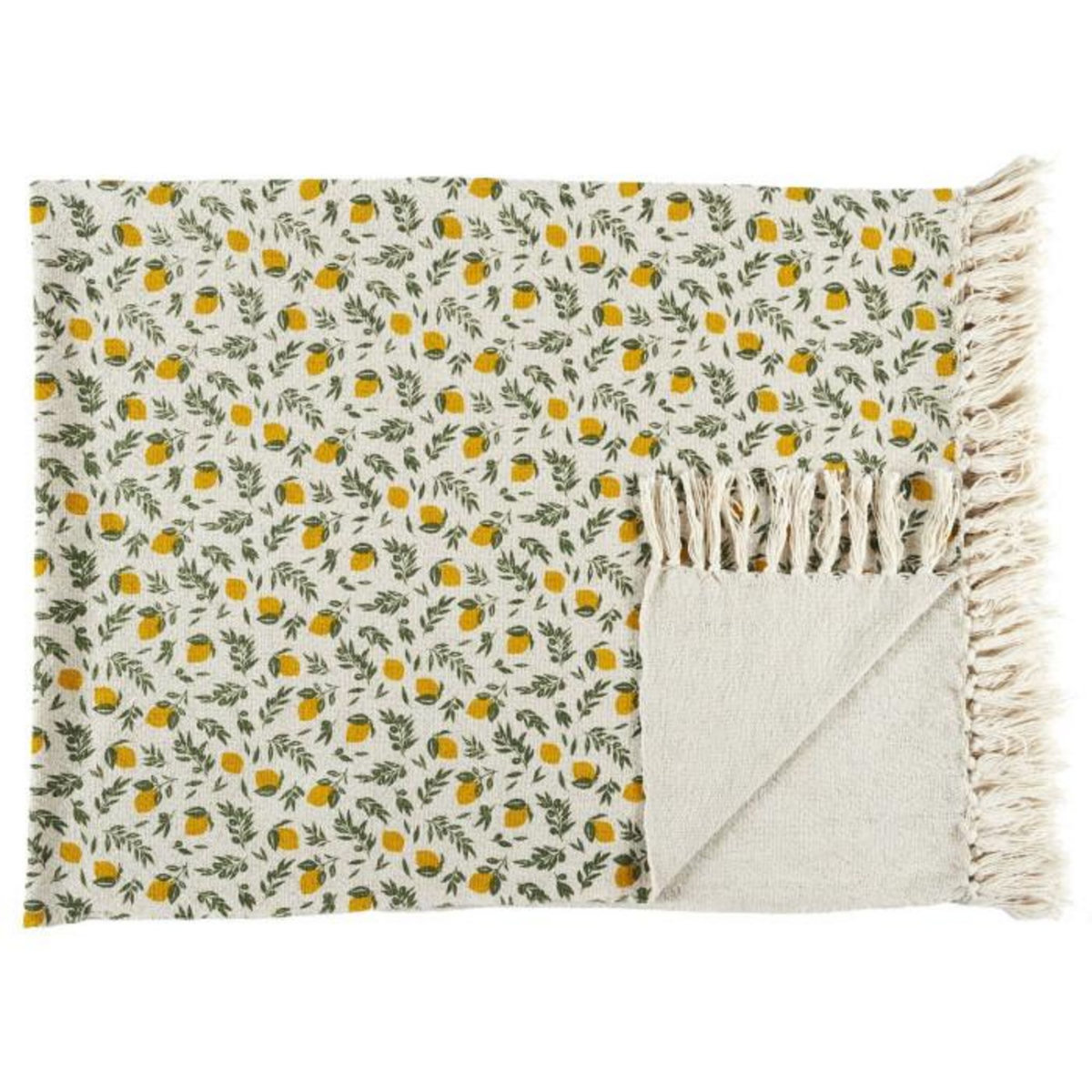 Paris Prix Plaid à Franges  Bain de Soleil  120x150cm Jaune & Vert