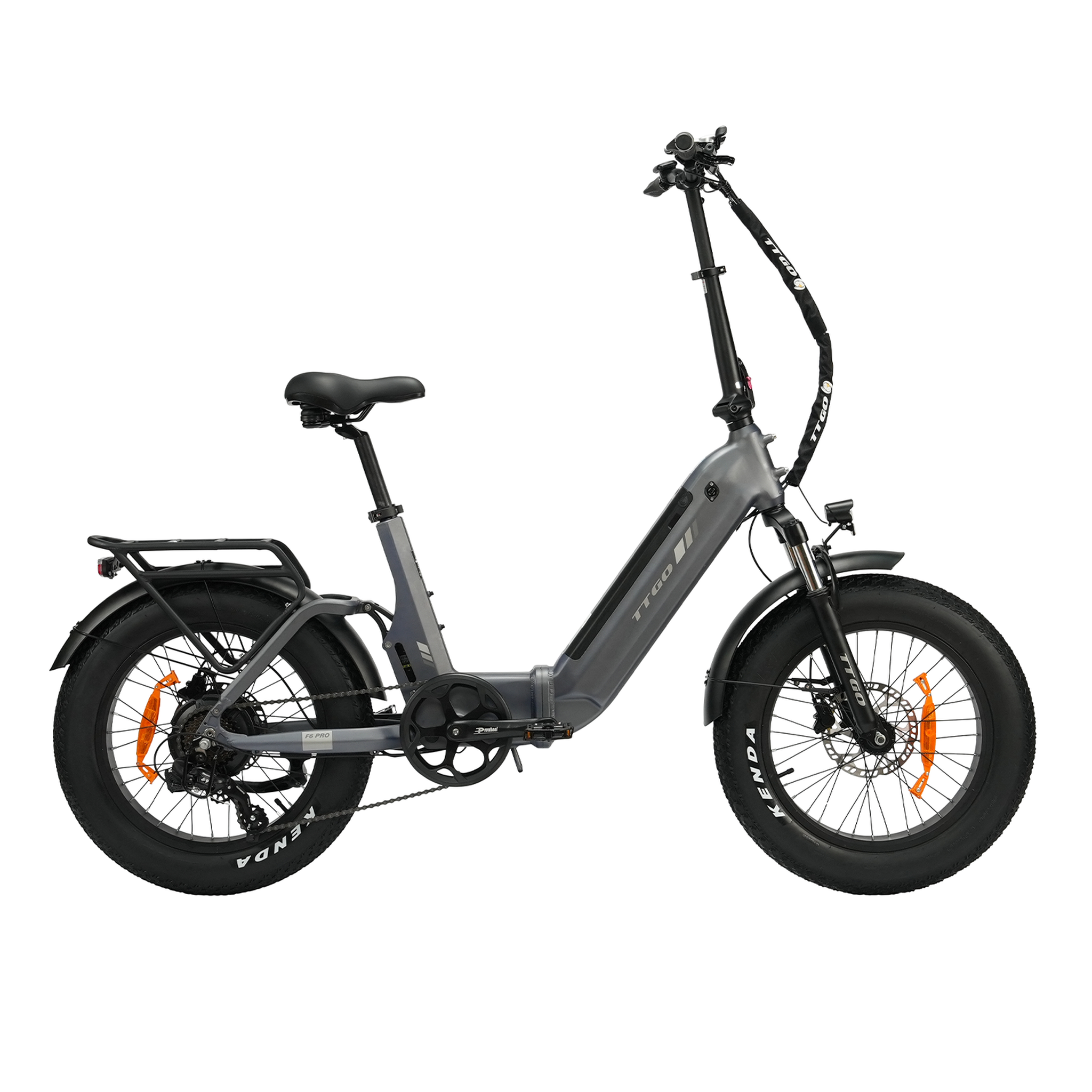 TTGO Vélo électrique pliant TTGO F6 PRO, 250 W, 48 V, 18 Ah, Fat Bike 20 pouces, triple suspension