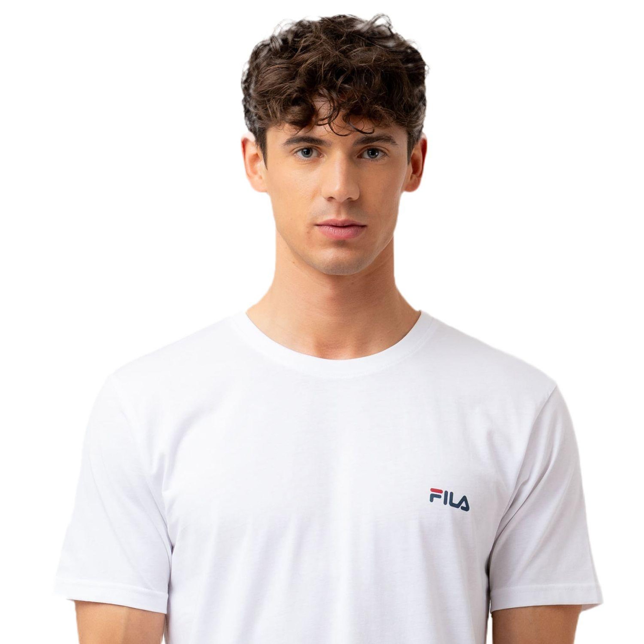 Voir la diapositive 2 : FILA T-shirt homme uni 100% coton Fila