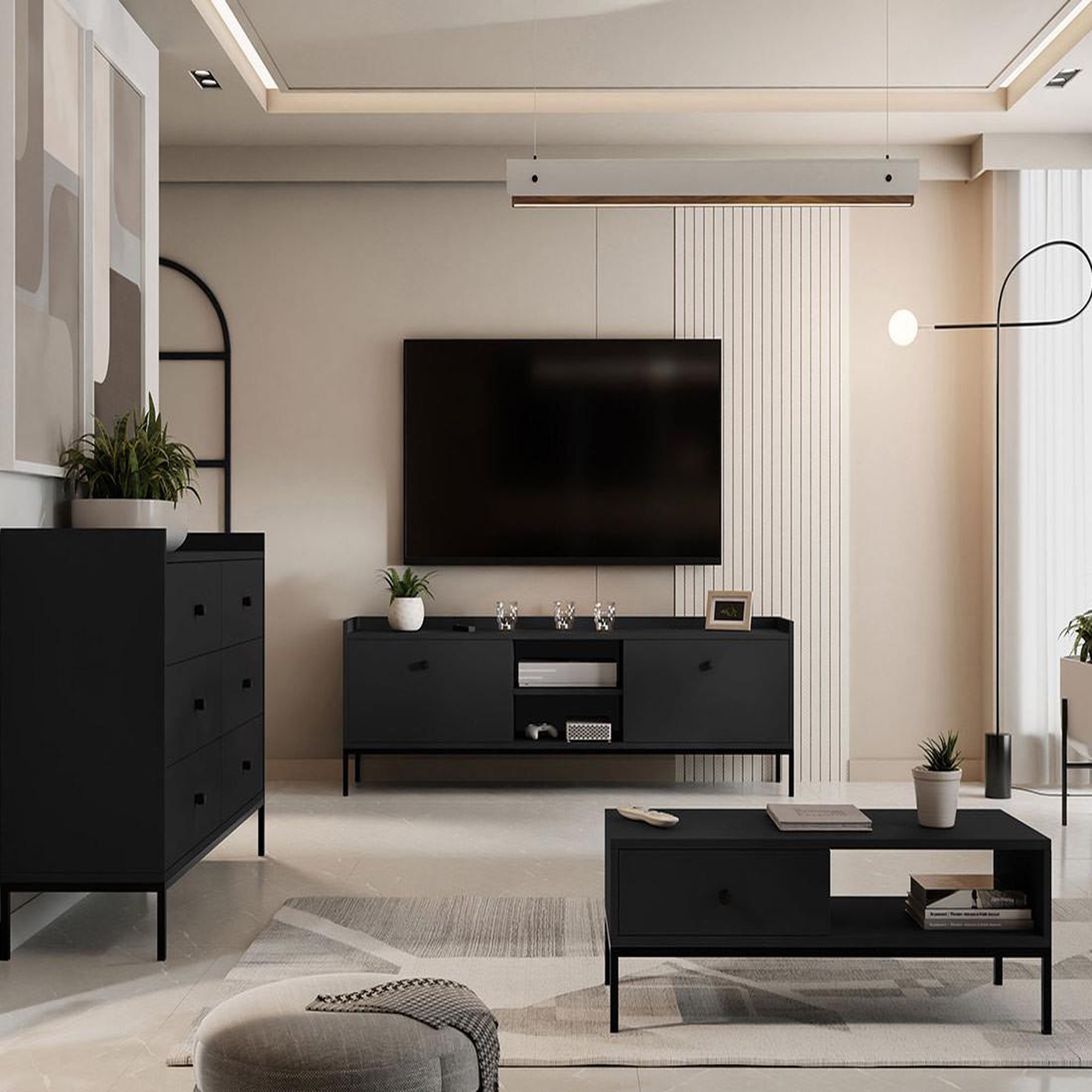Voir la diapositive 5 : BEST MOBILIER Filipo - meuble tv - 180 cm