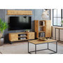 Voir la diapositive 2 : KOBI Meuble TV FOCUS 135 cm au style loft moderne et fonctionnel
