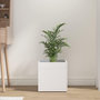 Voir la diapositive 3 : VIDAXL Jardiniere Blanc brillant 40x40x40 cm Bois d'ingenierie